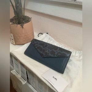 Coach Python and Leather Envelope wallet